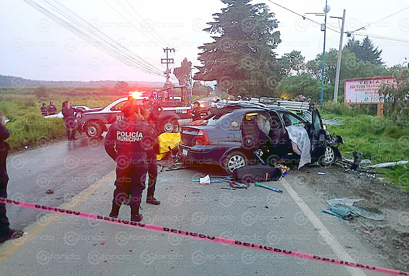 Trágico choque frontal en carreteras del Estado de México deja tres víctimas fatales