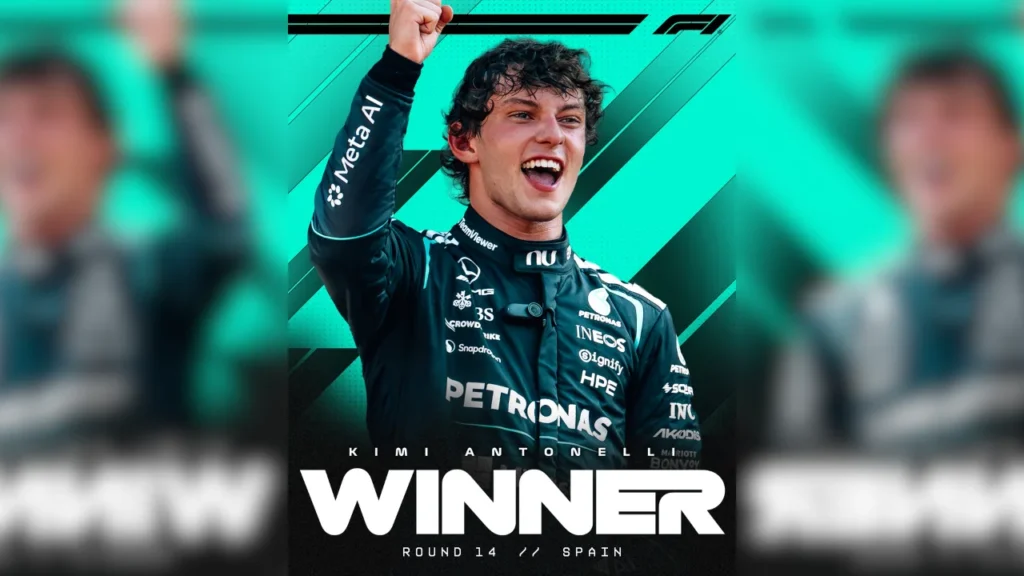Antonelli se afianza como líder del campeonato tras llevarse el GP de España