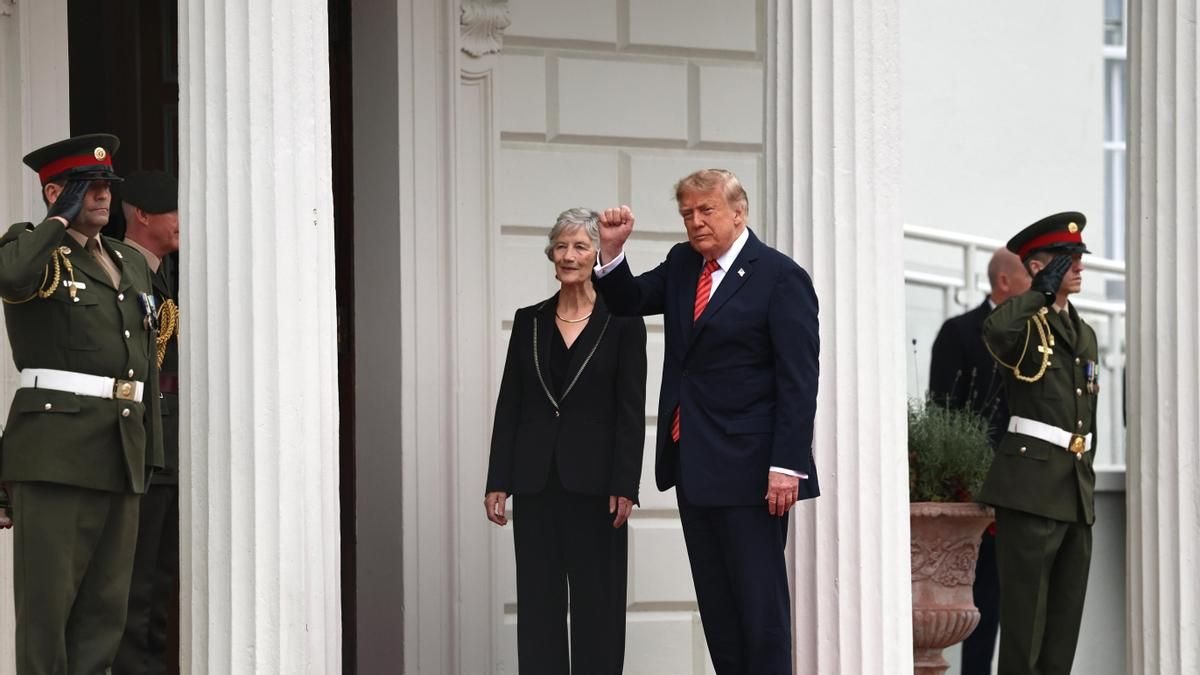 Donald Trump asegura en Dublín que la reunificación de la isla de Irlanda ocurrirá tarde o temprano