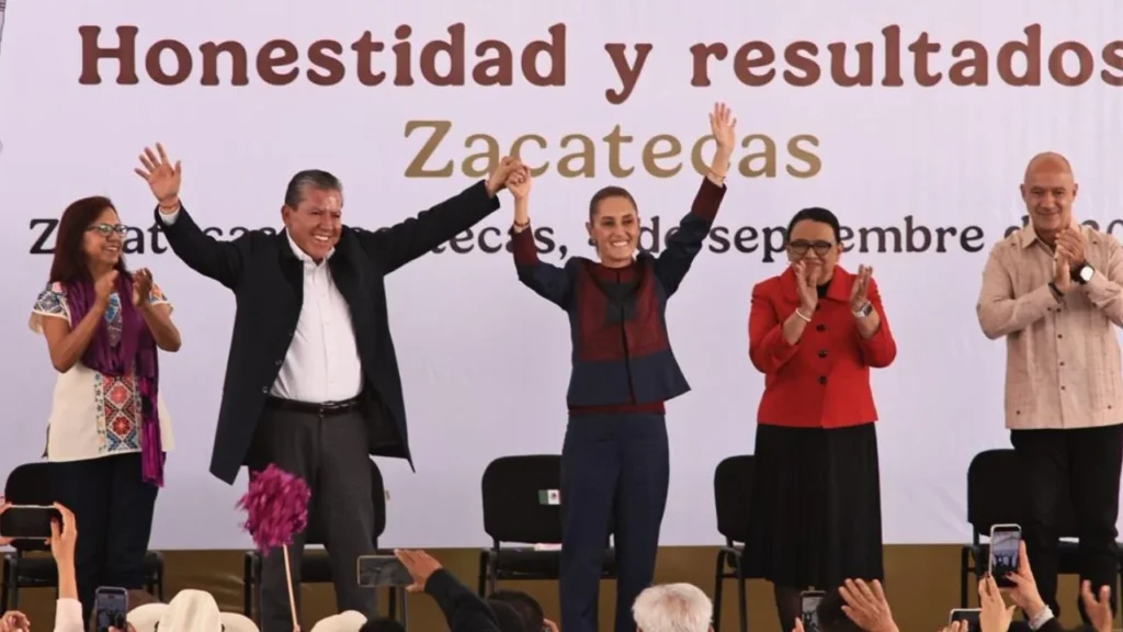 Evaluación positiva de la seguridad y respaldo federal marcan la gira de Claudia Sheinbaum por Zacatecas