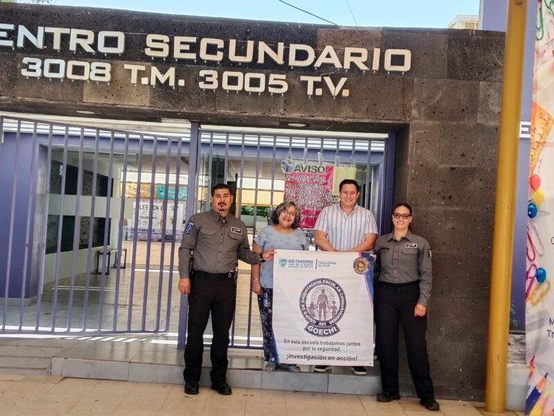 Implementan operativo de blindaje en tres planteles de educación secundaria en la capital chihuahuense