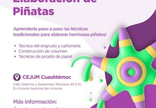 impulsa centro de justicia para las mujeres en cuauhtémoc la autonomía económica con taller de piñatas