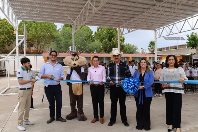 Inauguran moderno domo escolar en el plantel EMSaD 20 del municipio de Santa Isabel