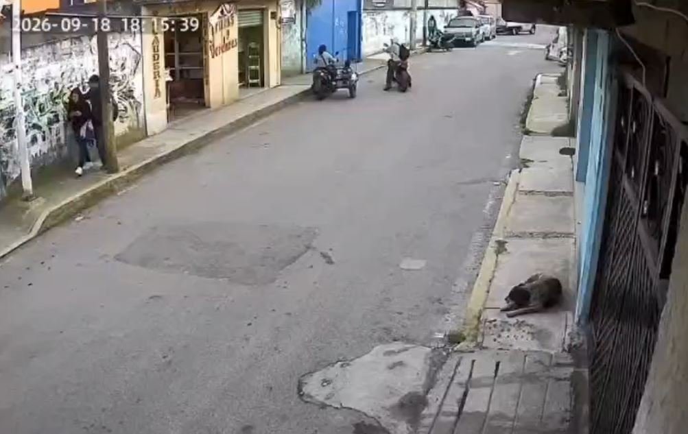 Inseguridad en Huixquilucan: captan en video violento robo de teléfono a transeúnte