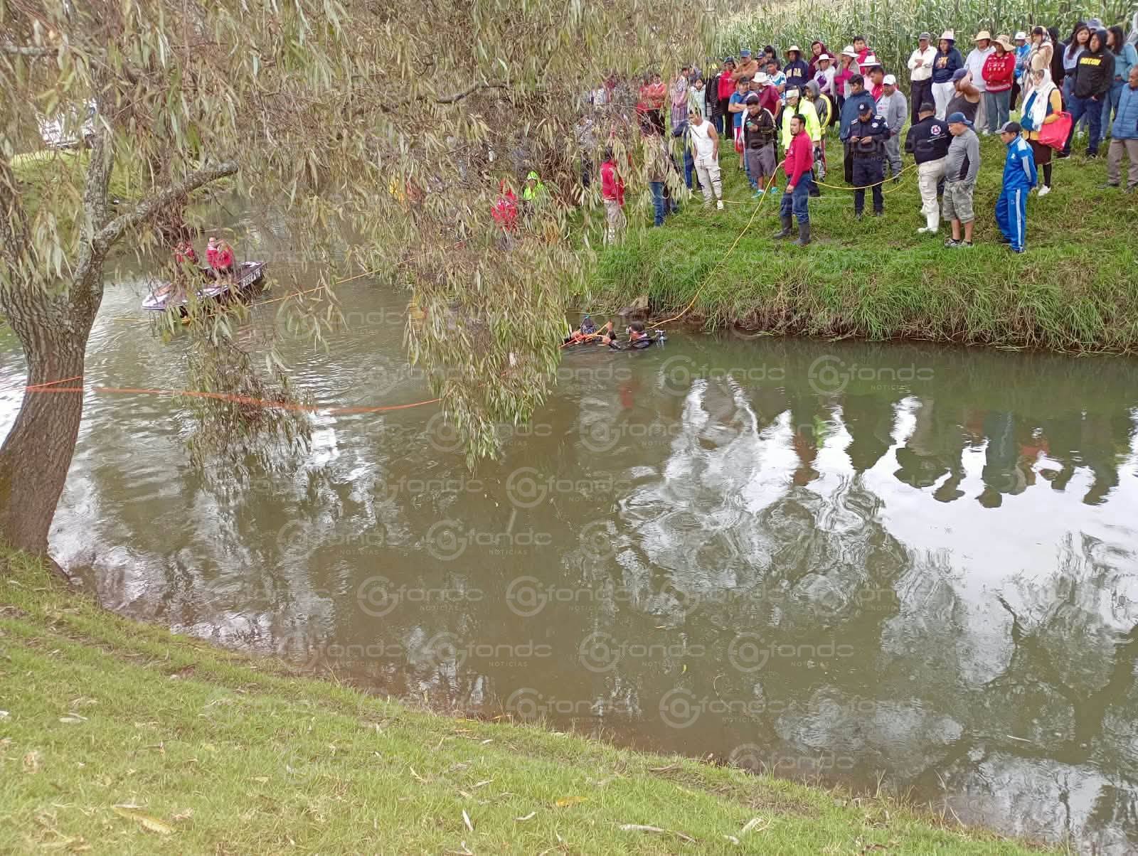 Intensa búsqueda de un joven arrastrado por la corriente de un río en San Felipe del Progreso