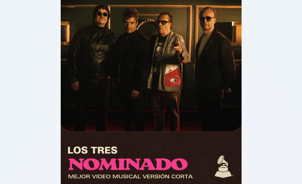 La banda chilena los tres recibe nominación a los latin grammy 2026 por el videoclip de inri