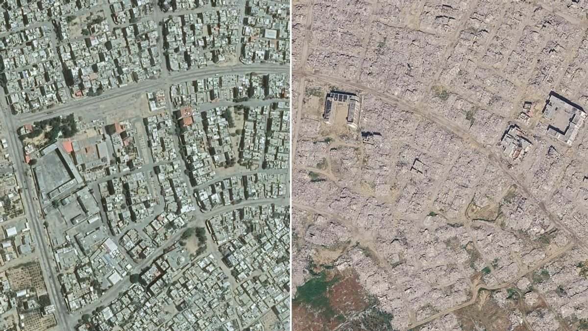 Nuevas capturas satelitales revelan el alcance de la devastación total en la Franja de Gaza
