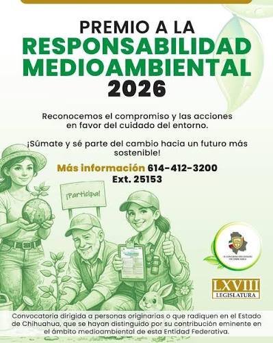 revelan los nombres de los galardonados con el Premio a la Responsabilidad Medioambiental 2026 en Chihuahua