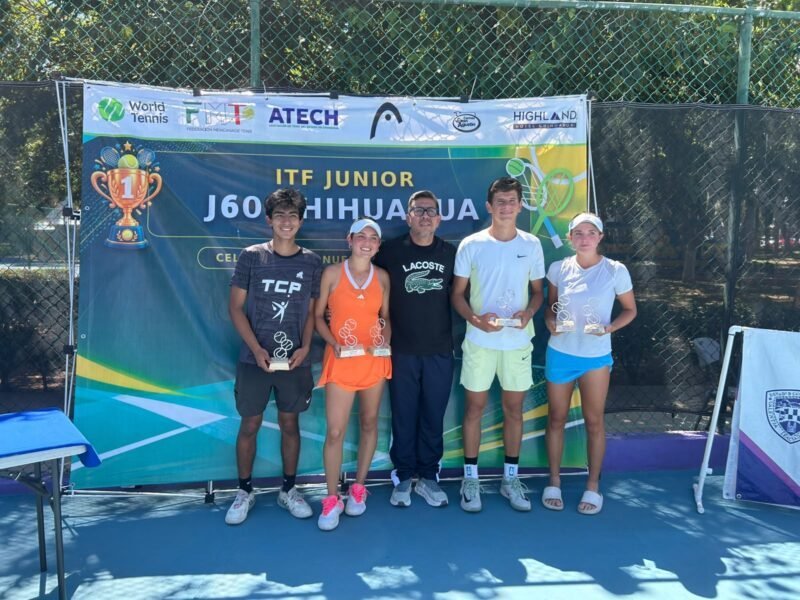 Tenistas Niccolo Magagnin y Abril Cárdenas conquistan el campeonato en el circuito internacional de Chihuahua