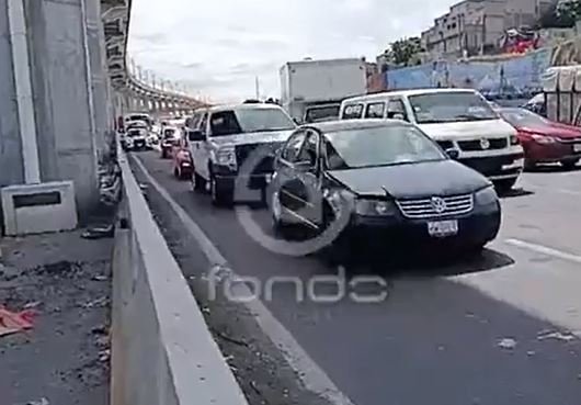 Trágica mañana en la autopista México-Puebla: motociclista pierde la vida tras aparatoso choque múltiple