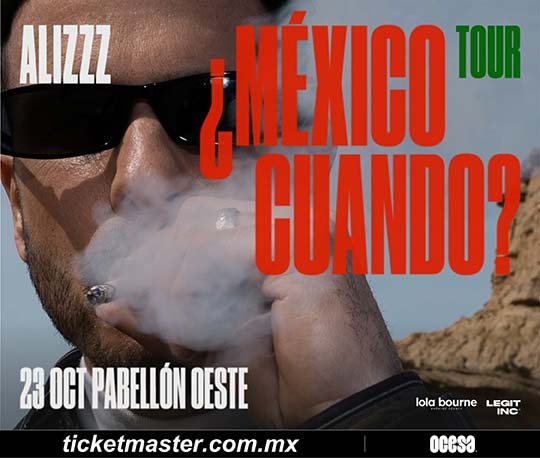 Alizzz confirma concierto en el Pabellón Oeste de la Ciudad de México
