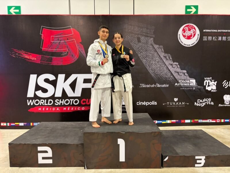 Atletas del dojo Okazaki brillan con múltiples medallas en el mundial de karate shotokan 2026