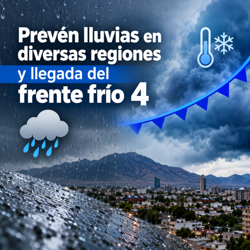 Chihuahua se prepara para precipitaciones generalizadas y la llegada del frente frío número 4