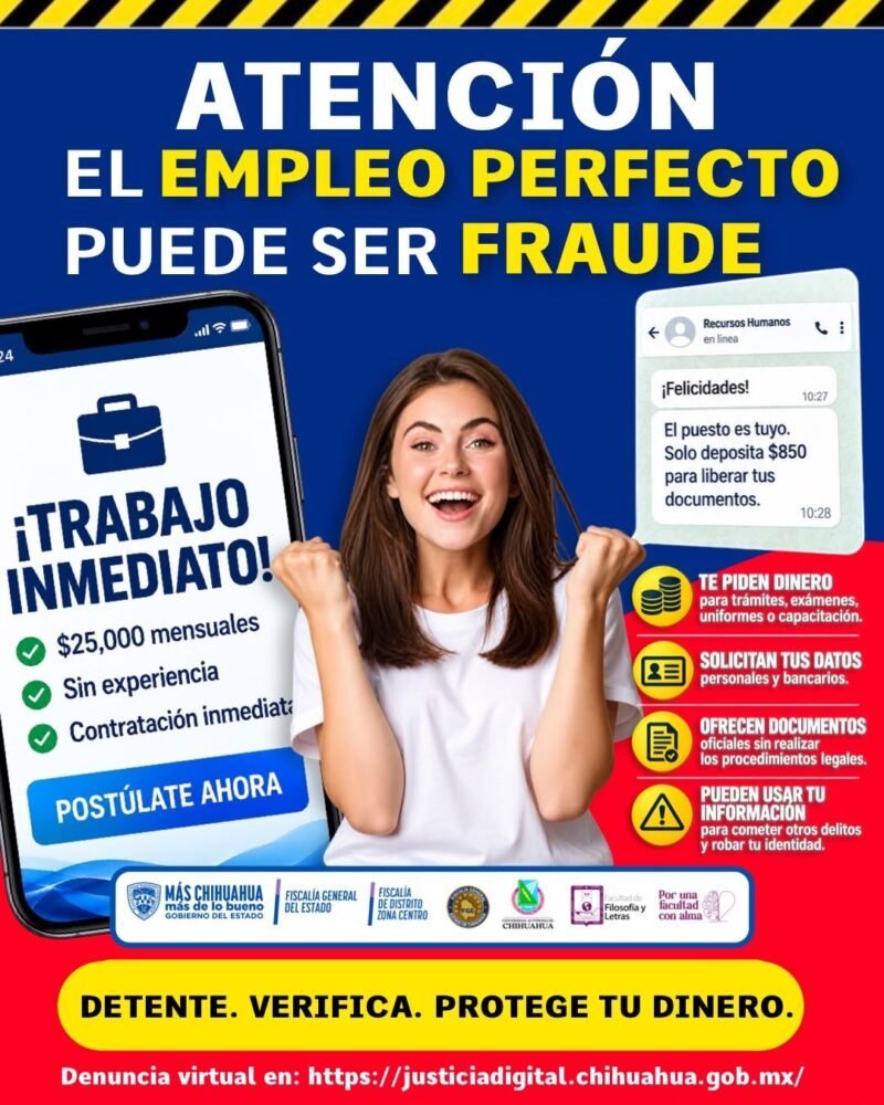 Cibercriminales implementan nueva modalidad de estafa mediante falsas vacantes laborales y trámites gubernamentales
