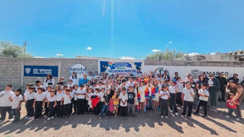 Concretan construcción de barda perimetral en primaria de Camargo mediante esfuerzo coordinado entre estado y municipio