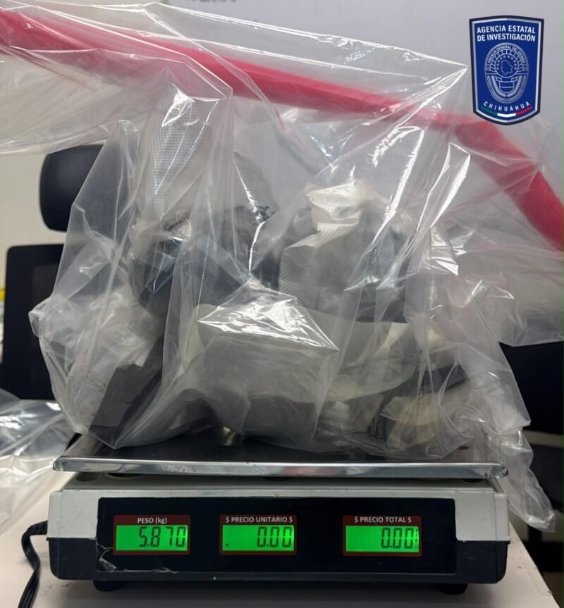 Decomisan casi seis kilos de fentanilo en Ciudad Juárez durante cateo conjunto en la colonia Misiones de Creel