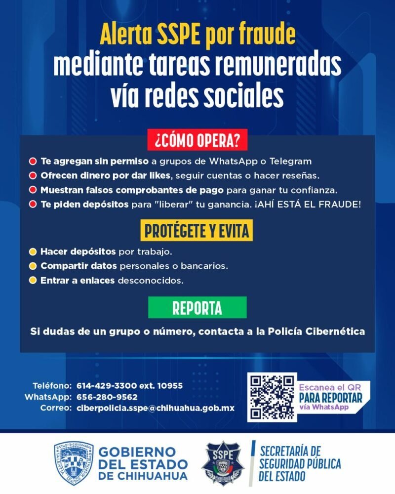 Falsas ofertas de empleo por mensajería encienden las alertas en Chihuahua, pero limitan la respuesta oficial a la advertencia ciudadana