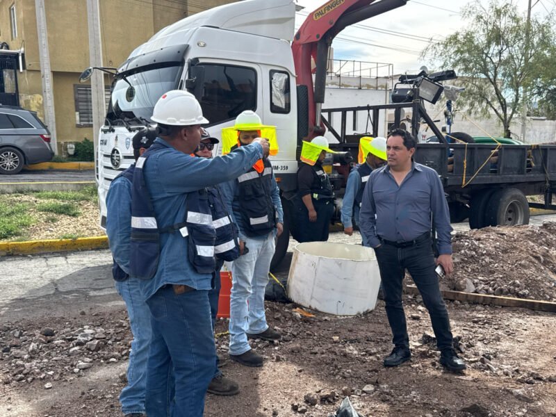 Jmas chihuahua registra avances en la reubicación de la red El Sauz por obras viales