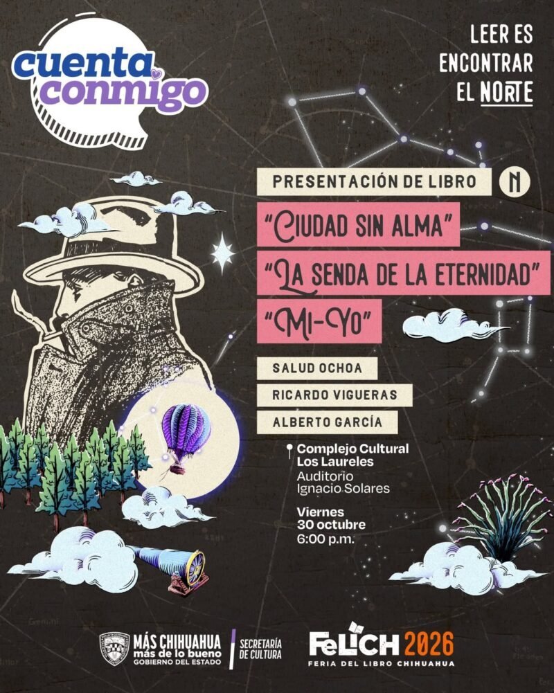 La feria del libro en Chihuahua incluirá un espacio especial dedicado a la literatura negra y criminal