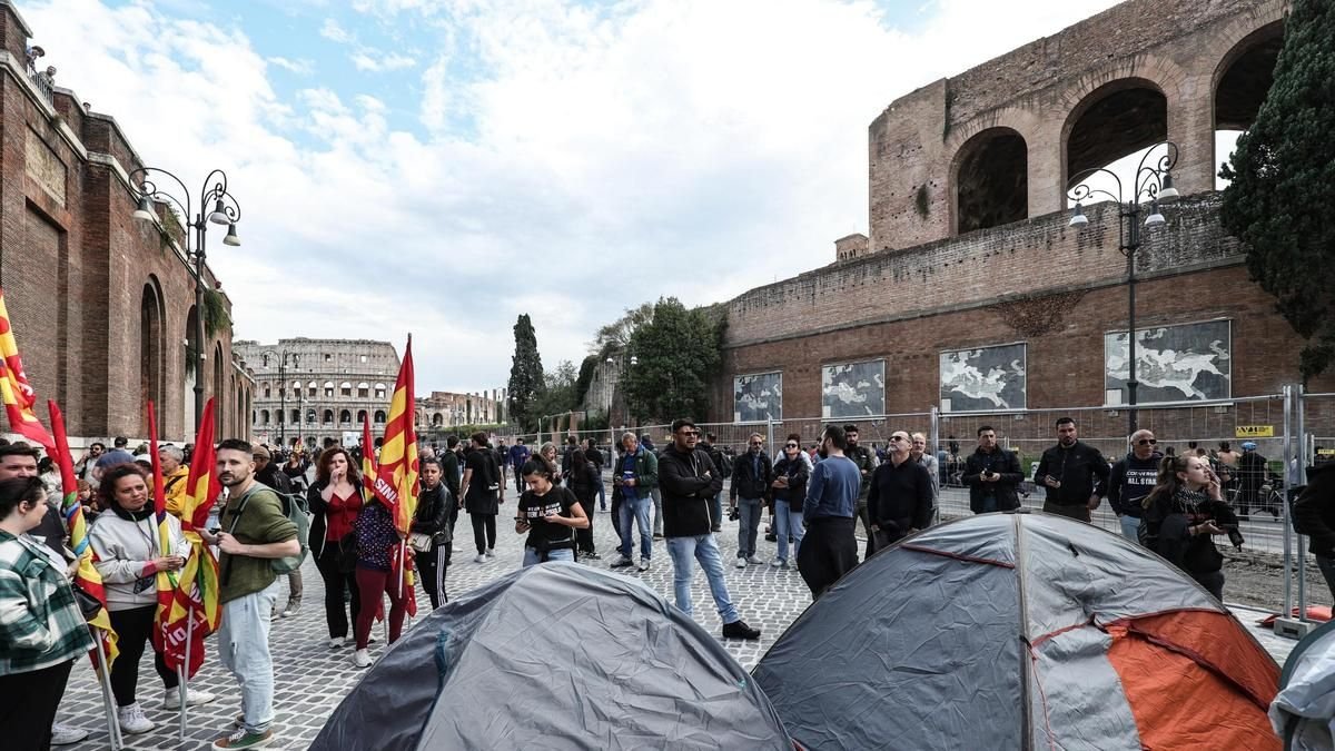 Masivas protestas en Italia contra la carestía y las políticas del Gobierno de Giorgia Meloni