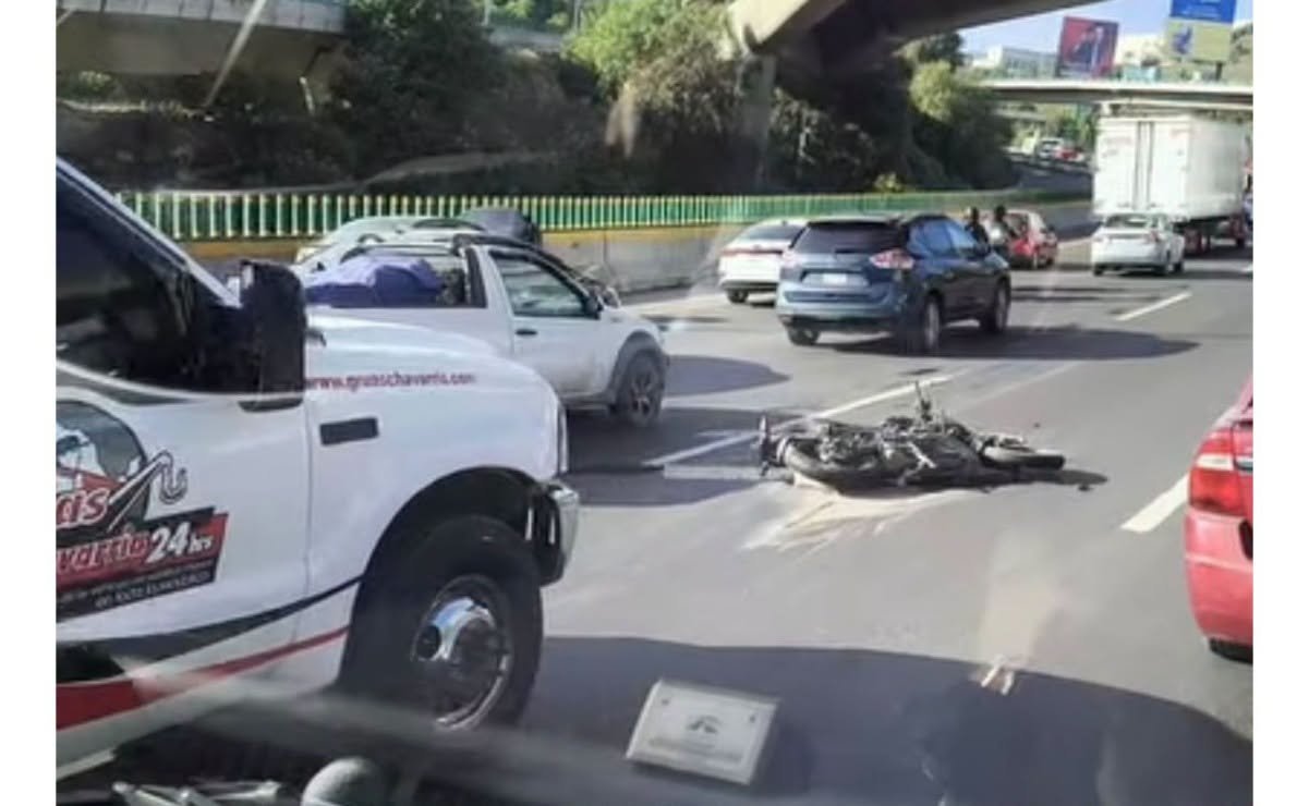 Motociclista fallece tras ser embestido y arrastrado por vehículo pesado en la autopista México-Querétaro