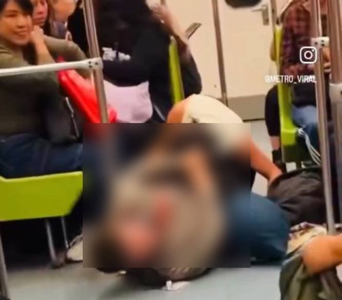 pelea campal entre pasajeras por un lugar desata caos en la línea del metro iztapalapa