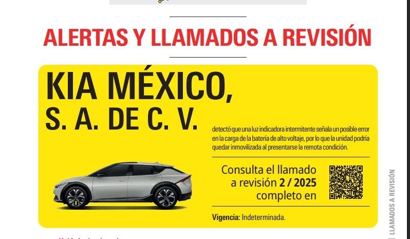 Profeco emite alertas urgentes por fallas mecánicas y electrónicas en modelos recientes de Kia y Toyota