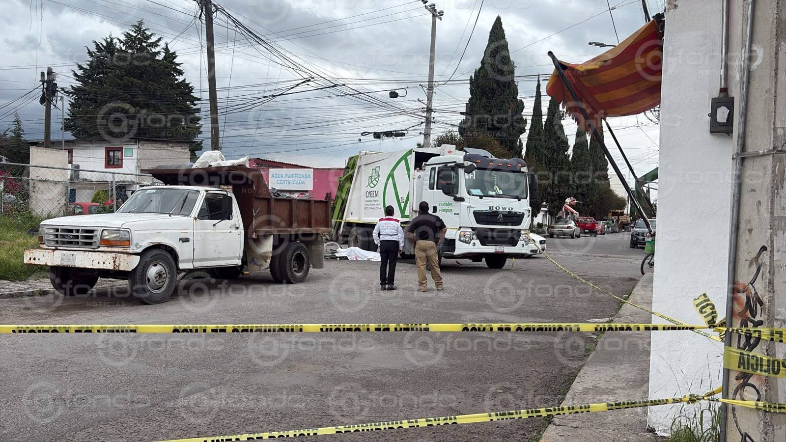 Tragedia vial en Metepec: ciclista de la tercera edad fallece tras ser atropellado por unidad de recolección