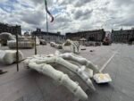 Zócalo capitalino prepara una escultura monumental iluminada para romper récord mundial de la Catrina más alta
